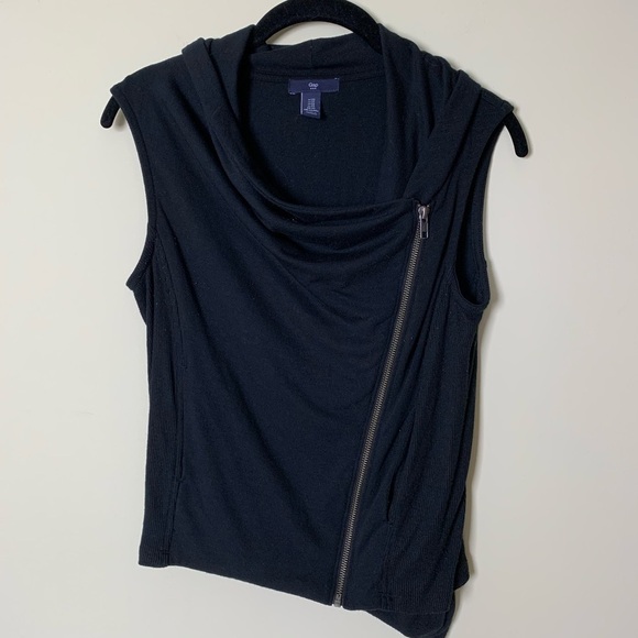 Gap Black Zip Up Vest Size Extra Small - Picture 1 of 5